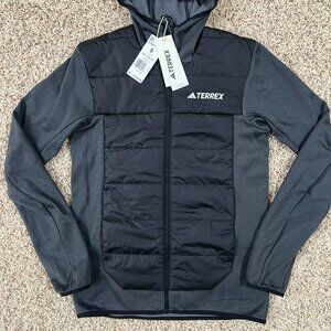 Adidas Men’s Terrex Multi Hybrid Insulated Hooded Jacket Black, Size Small (New)